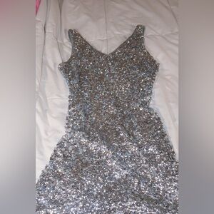 Silver Sequin Dress